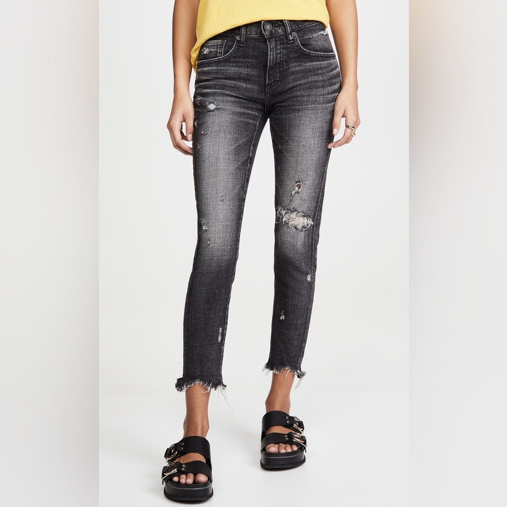 Moussy Vintage Women's Distressed Grey Jeans